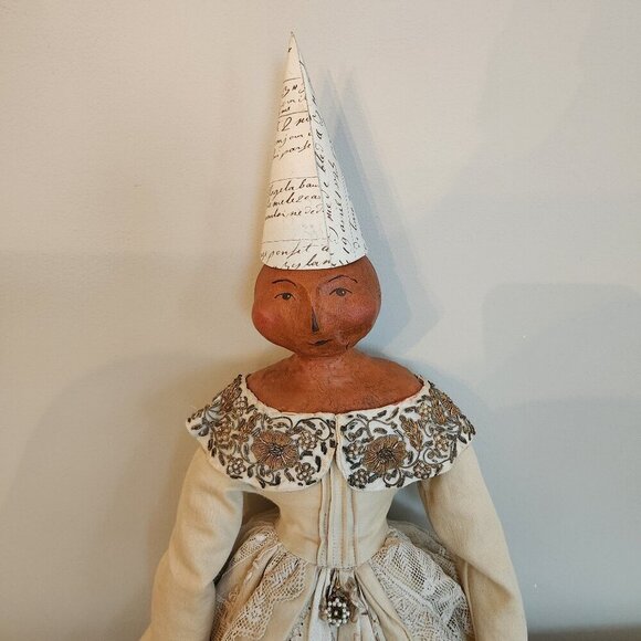 Nicol Sayre Handcrafted Folk Art Doll (Queen of the Harvest) - Picture 2 of 12